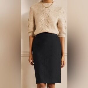 Boden Textured Pencil Skirt With Pockets, Size 2 Petite, NWT